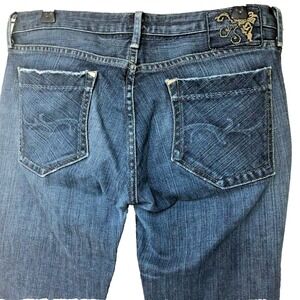 AG Jeans Womens Goldsign Desire 30 Tag 32x34.5  Flare Whisker Fray Relax Mid USA